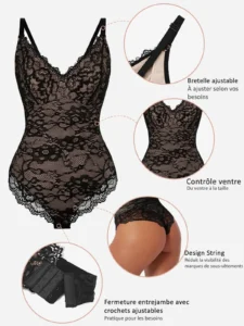 Body Gainant Dentelle Noir